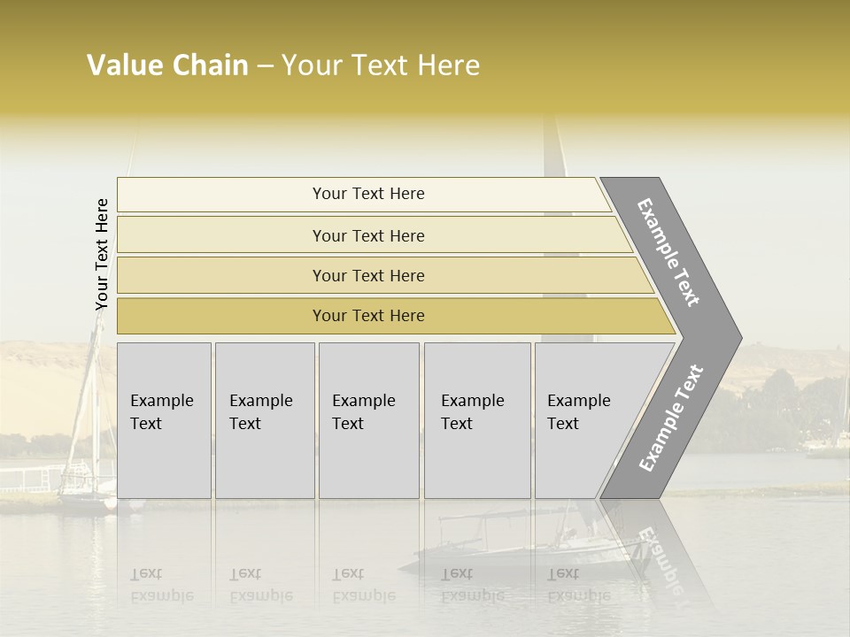 Sailing Boats On The Nile At Aswan, Egypt PowerPoint Template