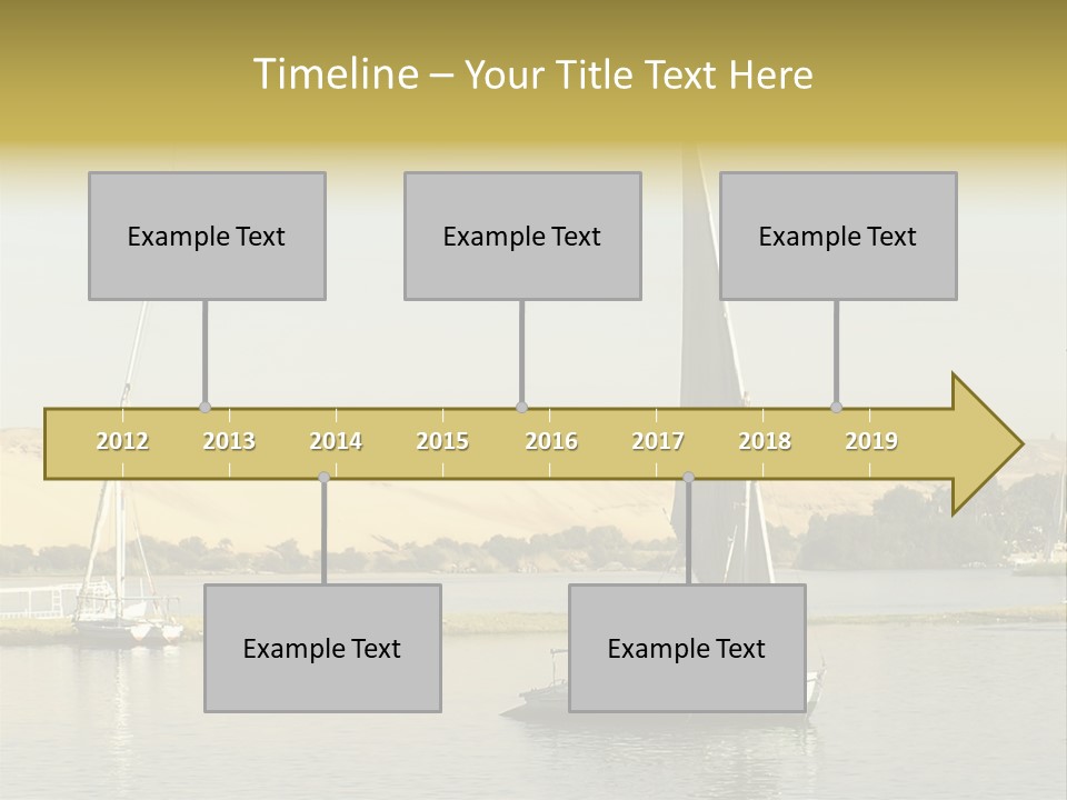 Sailing Boats On The Nile At Aswan, Egypt PowerPoint Template