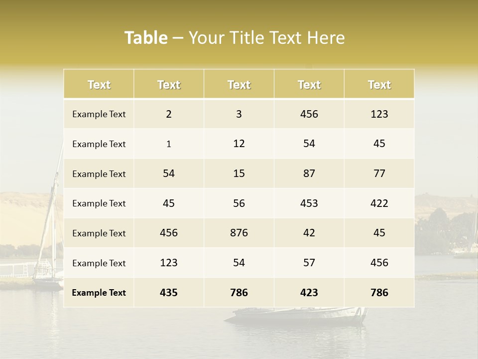 Sailing Boats On The Nile At Aswan, Egypt PowerPoint Template