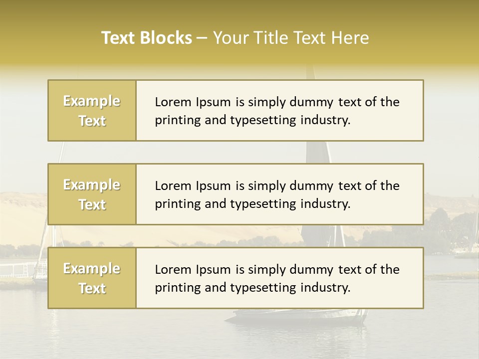 Sailing Boats On The Nile At Aswan, Egypt PowerPoint Template