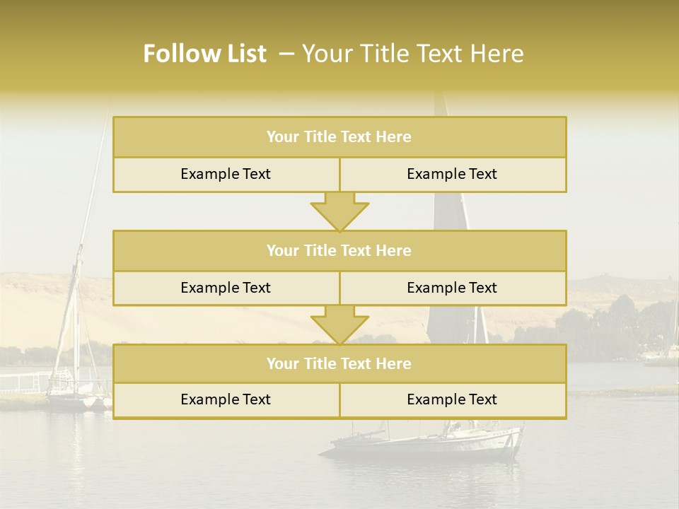Sailing Boats On The Nile At Aswan, Egypt PowerPoint Template