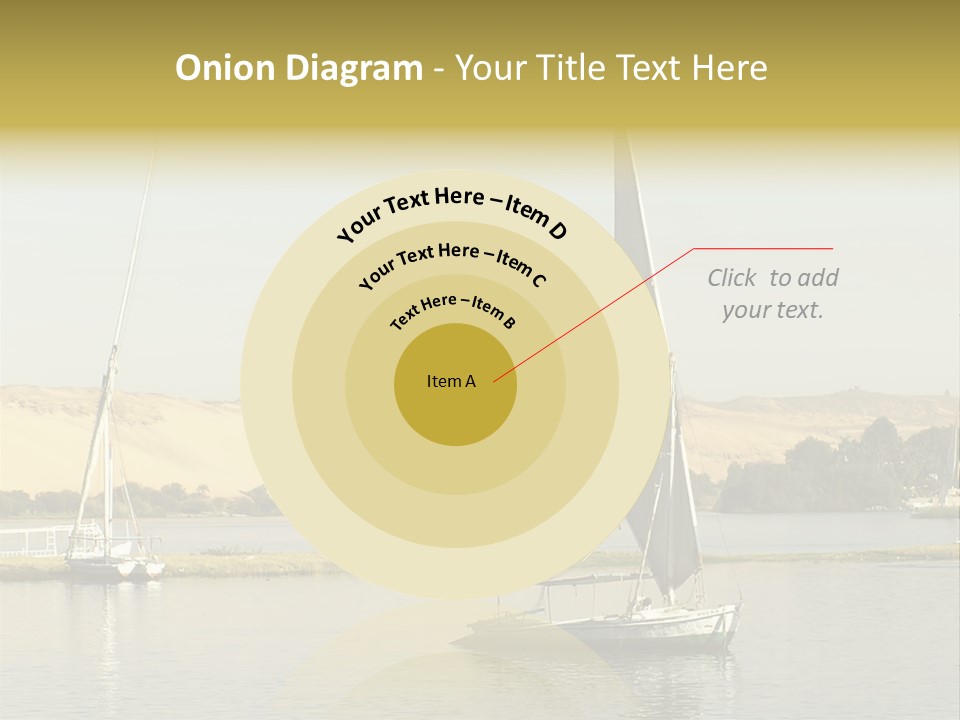 Sailing Boats On The Nile At Aswan, Egypt PowerPoint Template