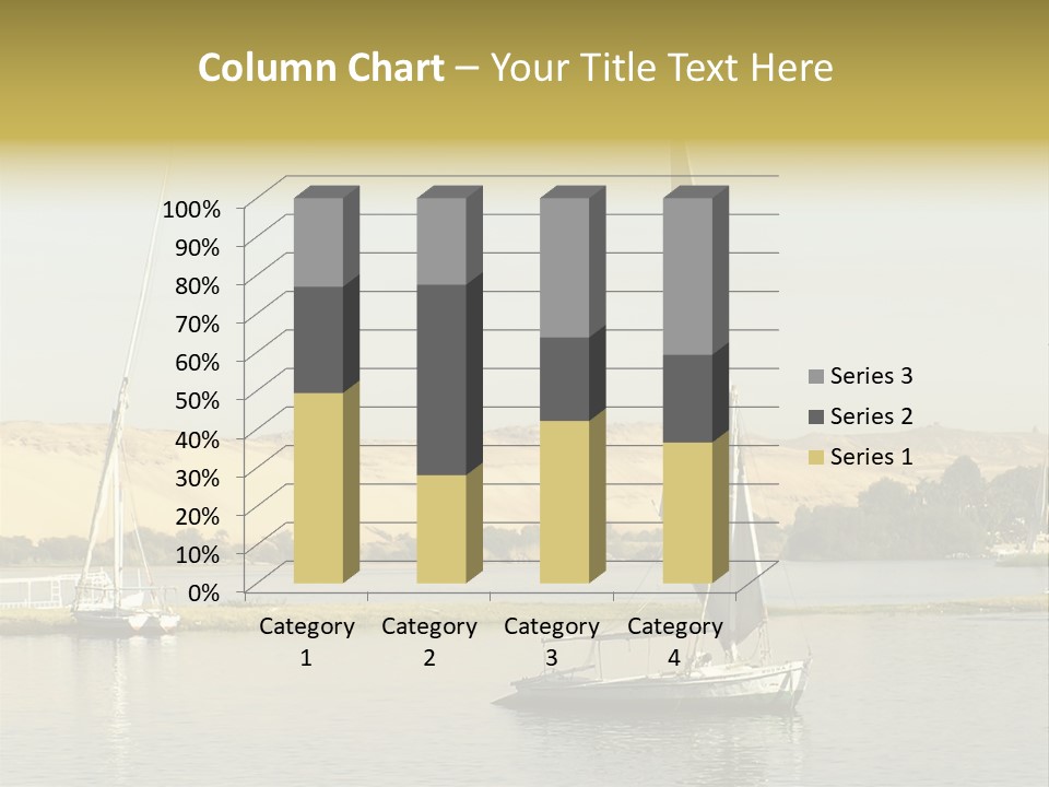 Sailing Boats On The Nile At Aswan, Egypt PowerPoint Template