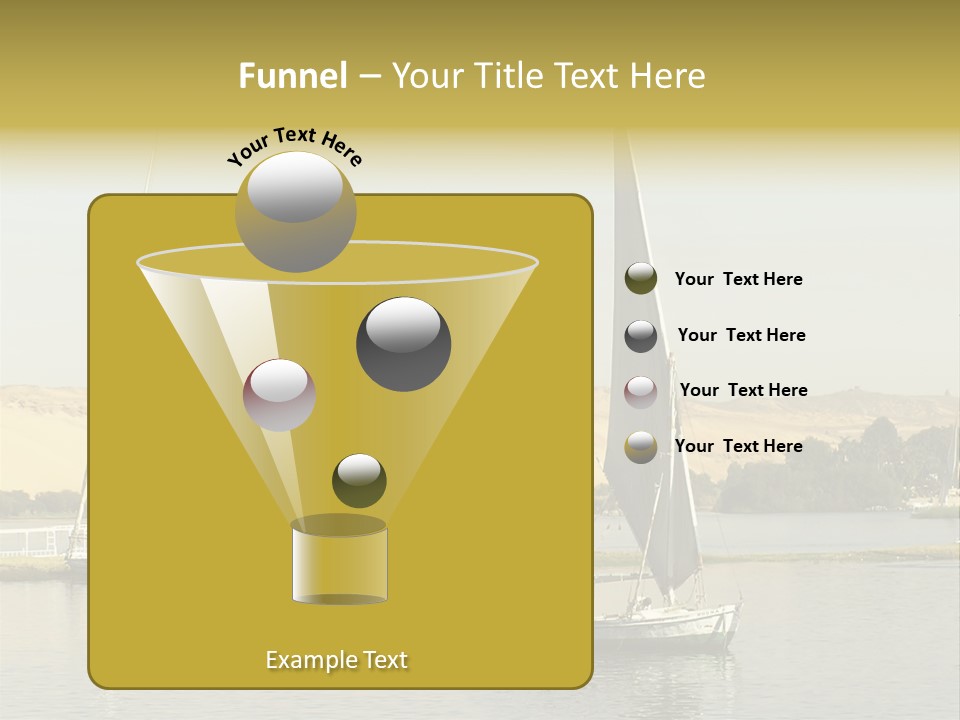 Sailing Boats On The Nile At Aswan, Egypt PowerPoint Template