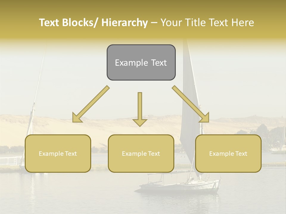 Sailing Boats On The Nile At Aswan, Egypt PowerPoint Template