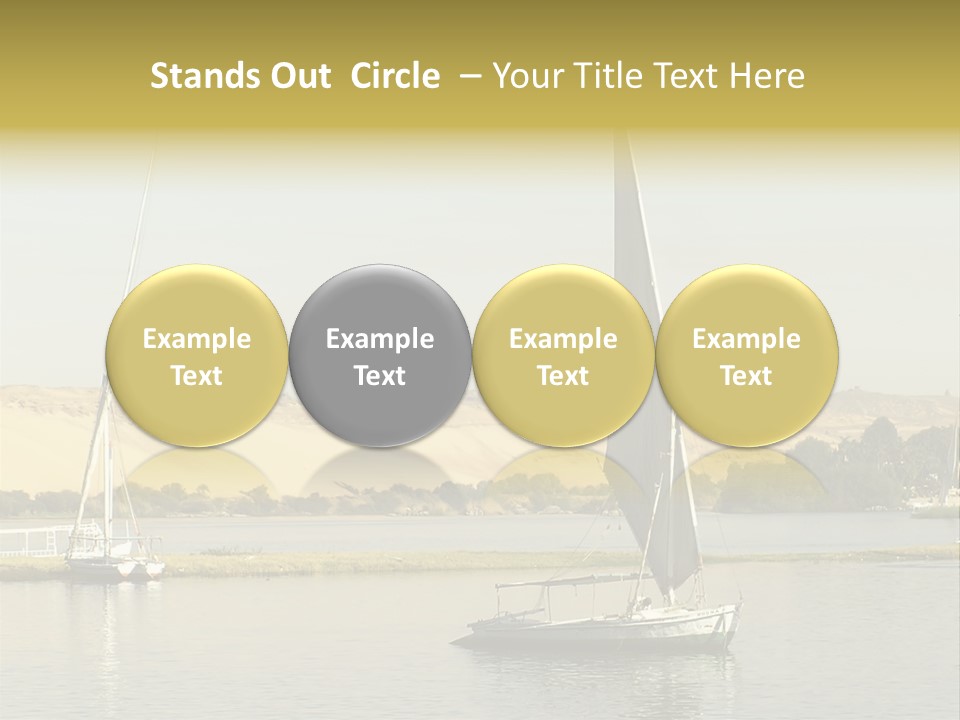 Sailing Boats On The Nile At Aswan, Egypt PowerPoint Template
