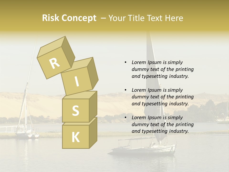 Sailing Boats On The Nile At Aswan, Egypt PowerPoint Template