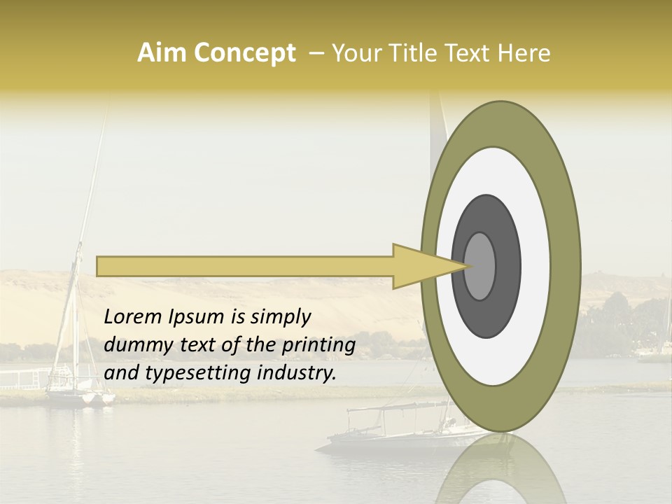 Sailing Boats On The Nile At Aswan, Egypt PowerPoint Template