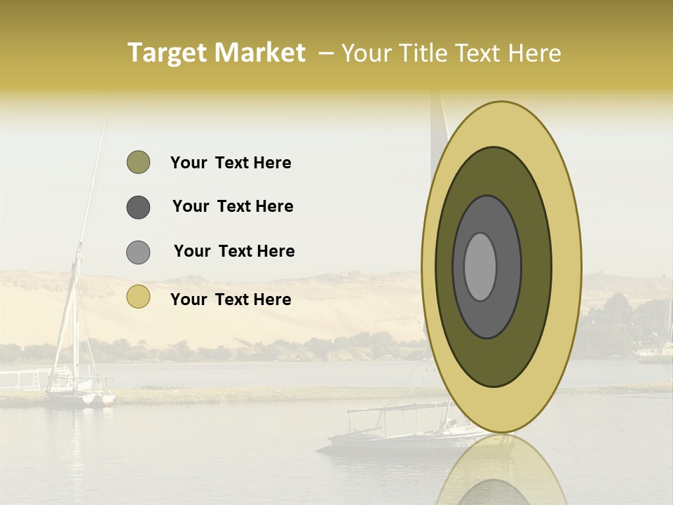 Sailing Boats On The Nile At Aswan, Egypt PowerPoint Template