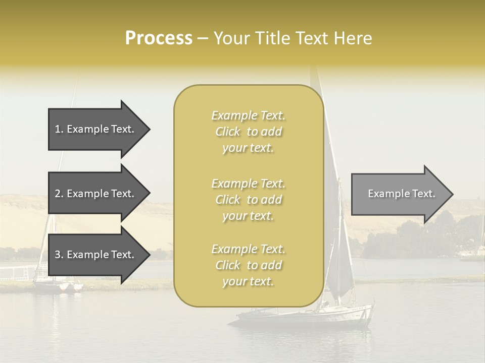 Sailing Boats On The Nile At Aswan, Egypt PowerPoint Template