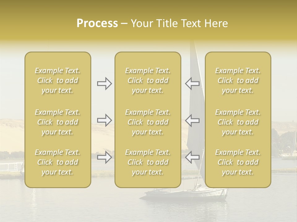 Sailing Boats On The Nile At Aswan, Egypt PowerPoint Template