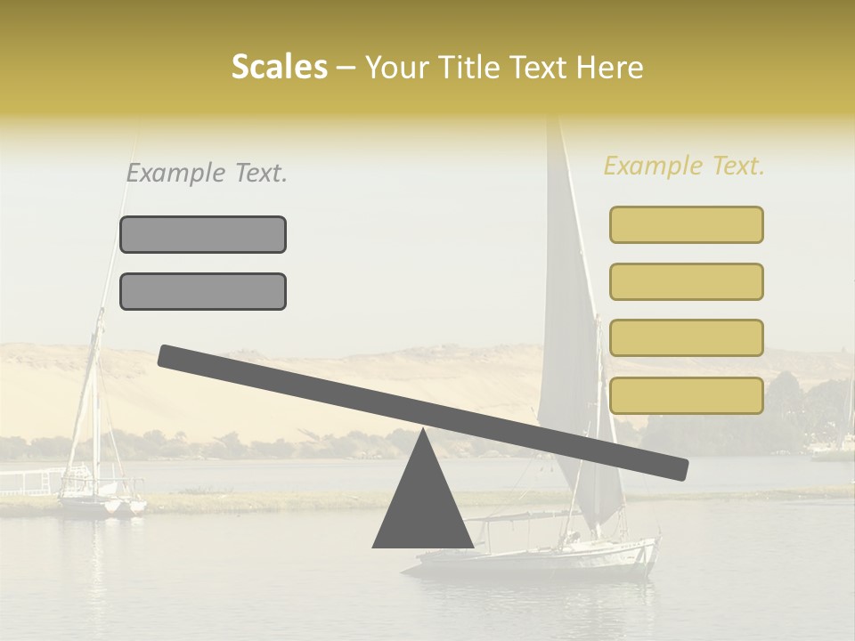 Sailing Boats On The Nile At Aswan, Egypt PowerPoint Template