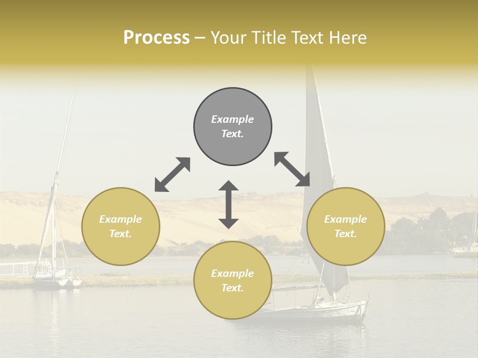 Sailing Boats On The Nile At Aswan, Egypt PowerPoint Template