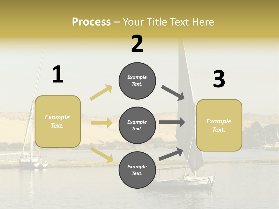 Sailing Boats On The Nile At Aswan, Egypt PowerPoint Template