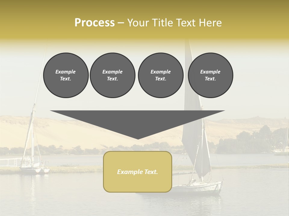 Sailing Boats On The Nile At Aswan, Egypt PowerPoint Template