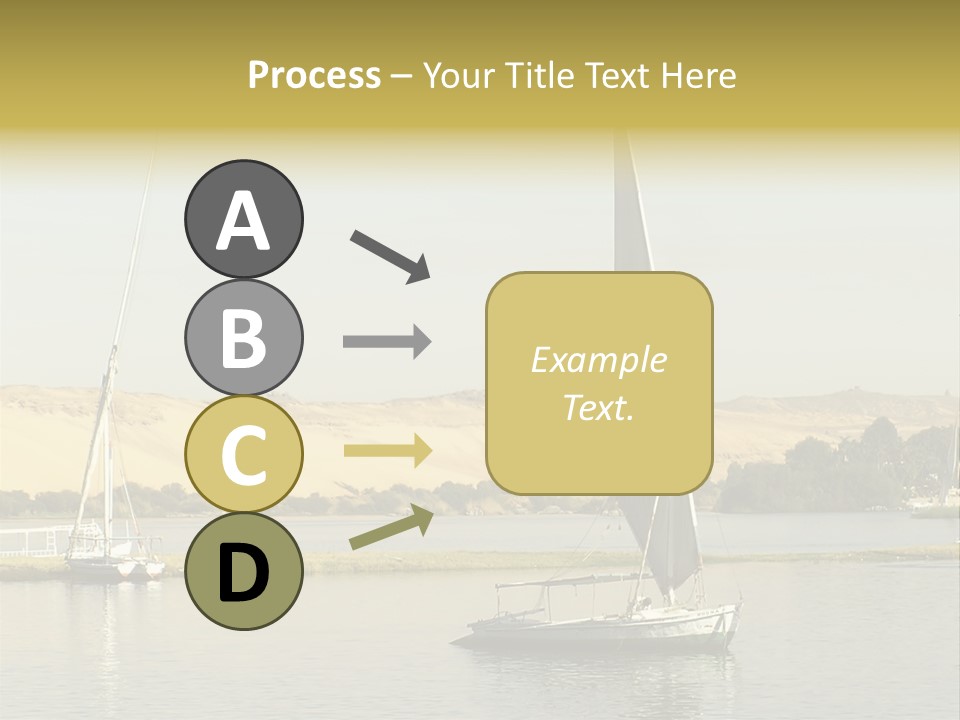Sailing Boats On The Nile At Aswan, Egypt PowerPoint Template