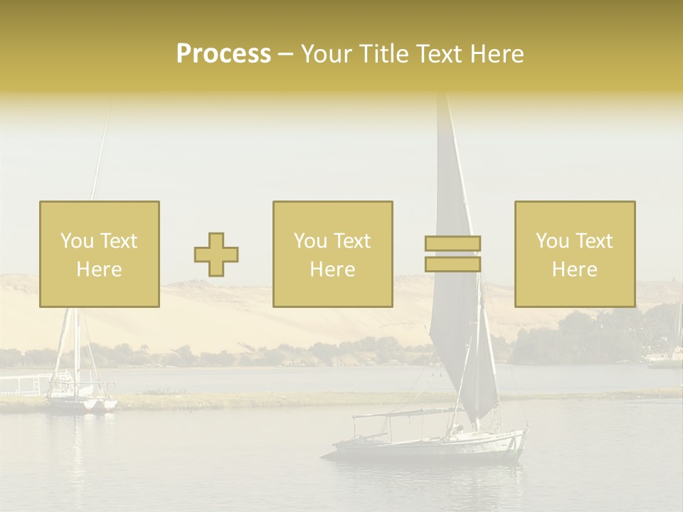 Sailing Boats On The Nile At Aswan, Egypt PowerPoint Template