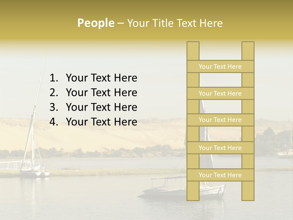 Sailing Boats On The Nile At Aswan, Egypt PowerPoint Template