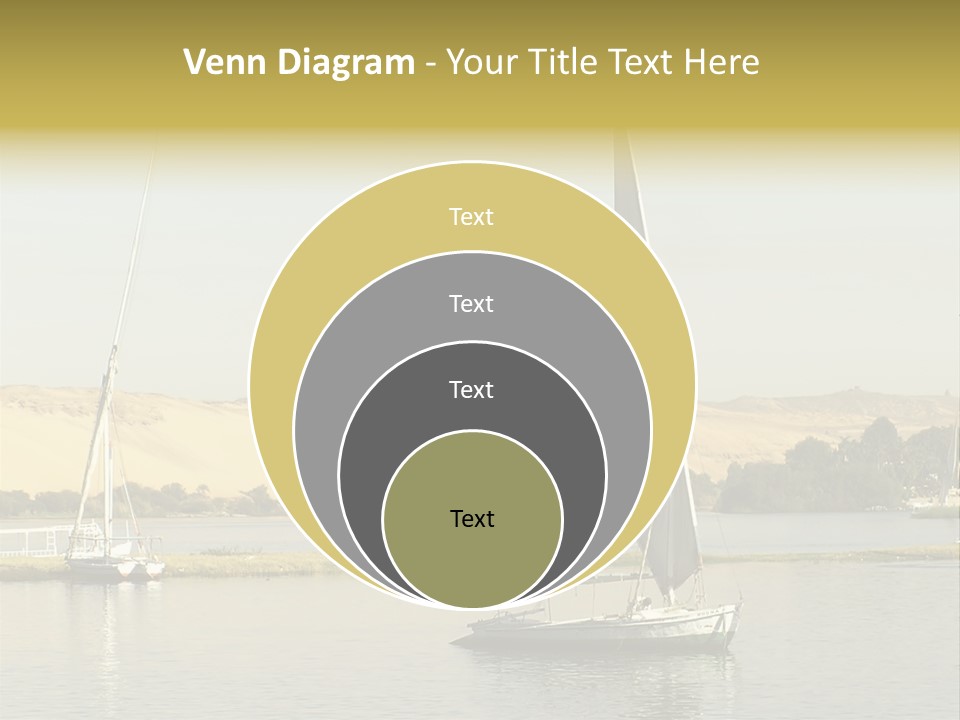 Sailing Boats On The Nile At Aswan, Egypt PowerPoint Template