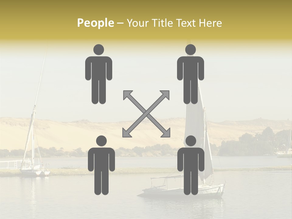 Sailing Boats On The Nile At Aswan, Egypt PowerPoint Template