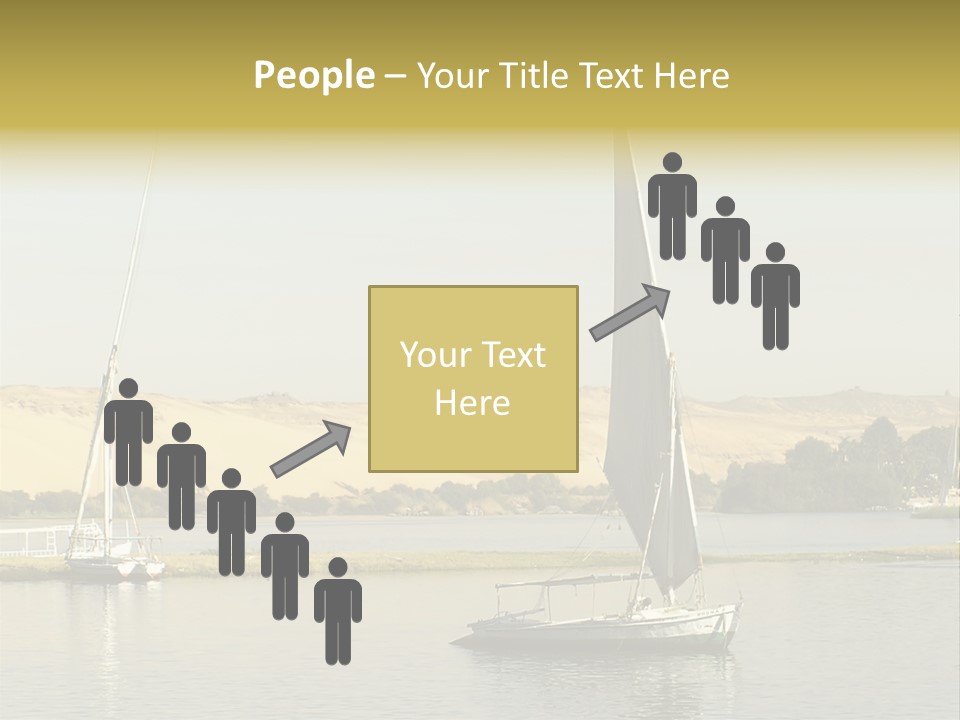 Sailing Boats On The Nile At Aswan, Egypt PowerPoint Template