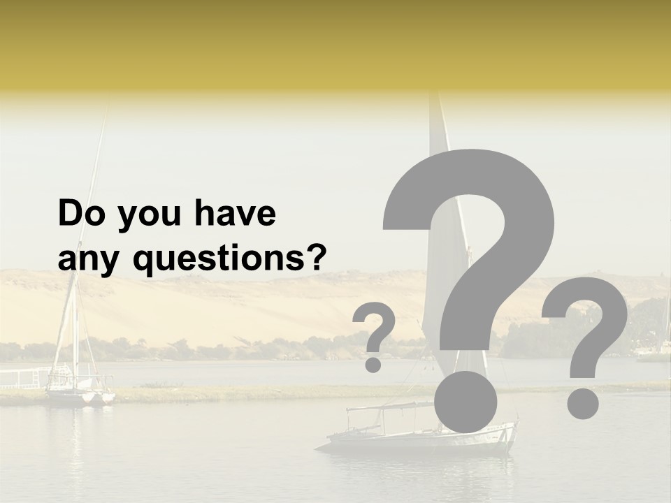 Sailing Boats On The Nile At Aswan, Egypt PowerPoint Template