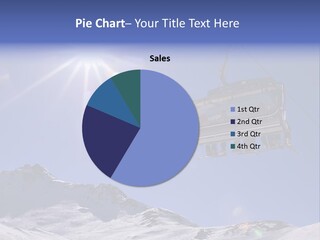 Skiers In A Chairlift Backlit By The Sun And Spreading Sunflares PowerPoint Template