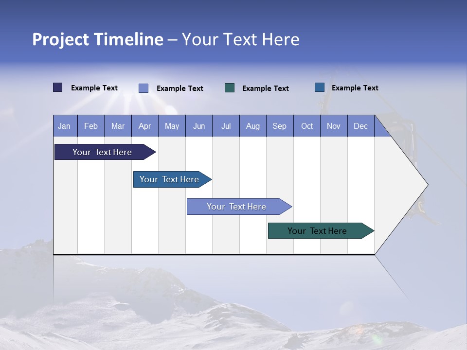 Skiers In A Chairlift Backlit By The Sun And Spreading Sunflares PowerPoint Template