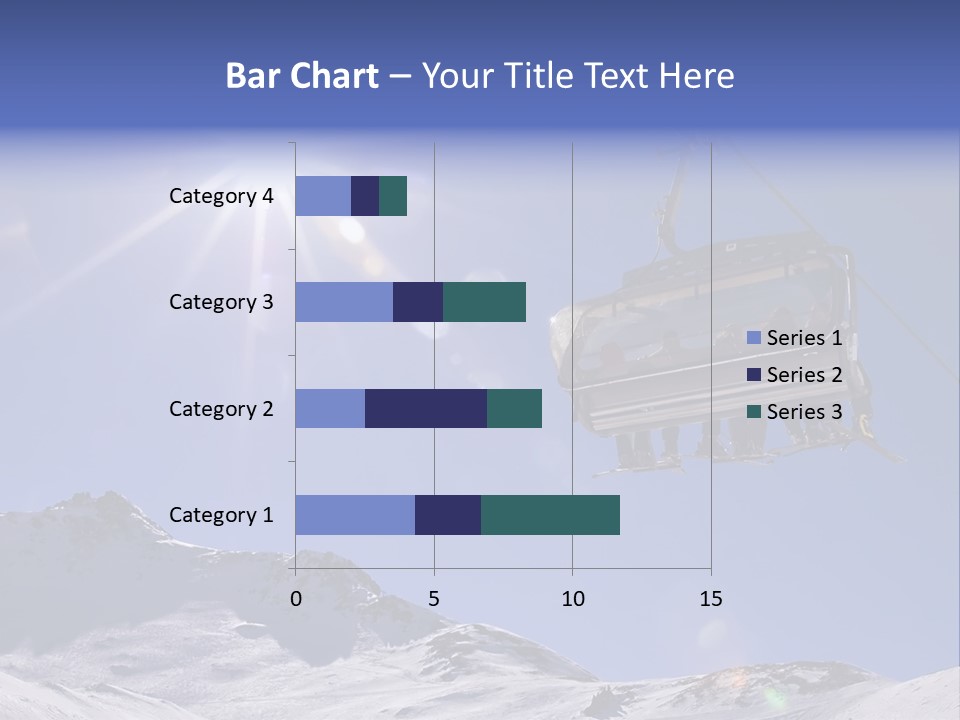 Skiers In A Chairlift Backlit By The Sun And Spreading Sunflares PowerPoint Template