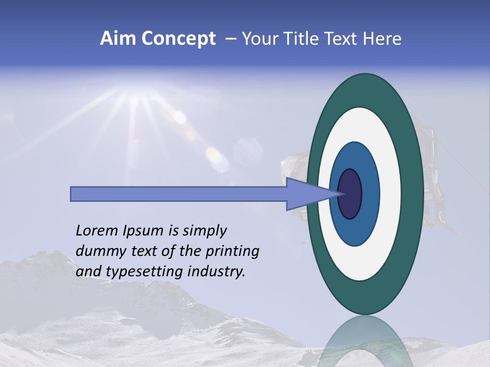 Skiers In A Chairlift Backlit By The Sun And Spreading Sunflares PowerPoint Template