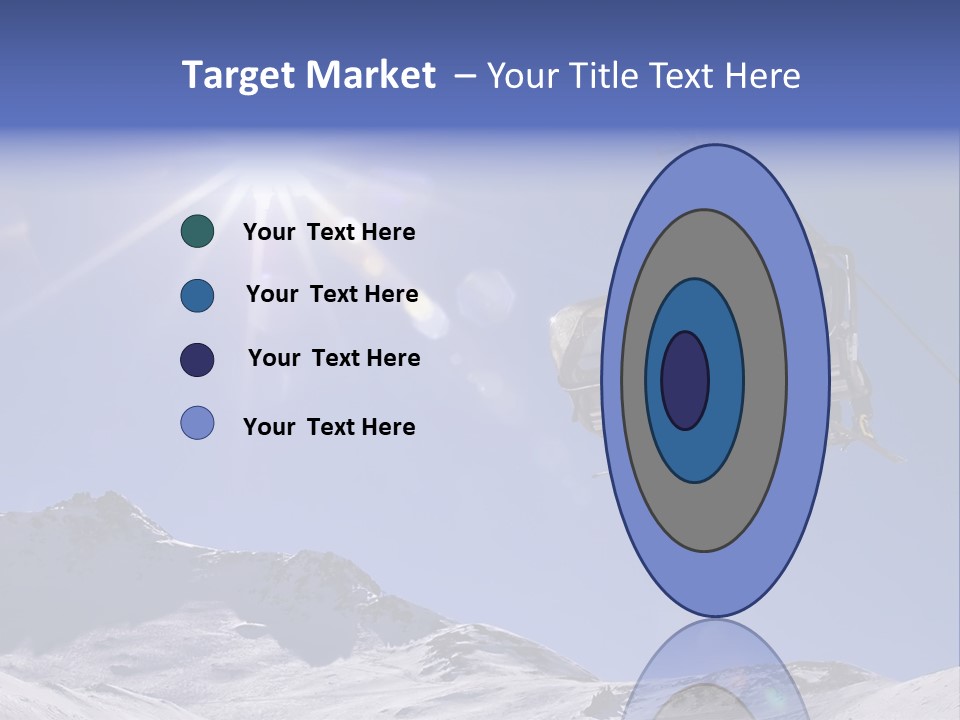 Skiers In A Chairlift Backlit By The Sun And Spreading Sunflares PowerPoint Template