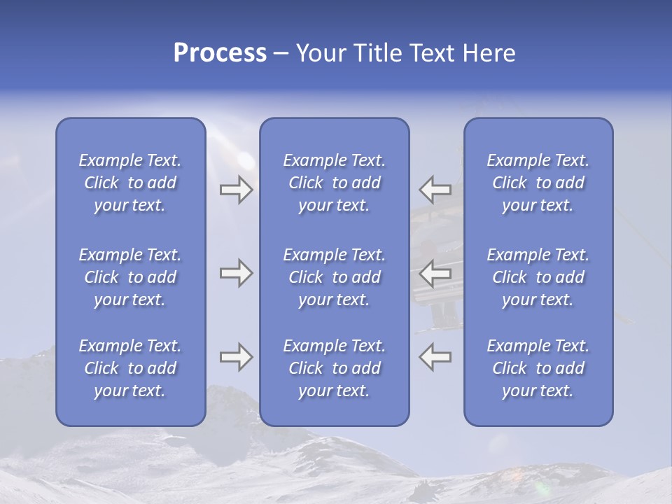 Skiers In A Chairlift Backlit By The Sun And Spreading Sunflares PowerPoint Template