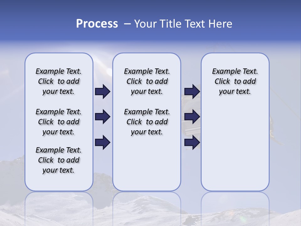 Skiers In A Chairlift Backlit By The Sun And Spreading Sunflares PowerPoint Template