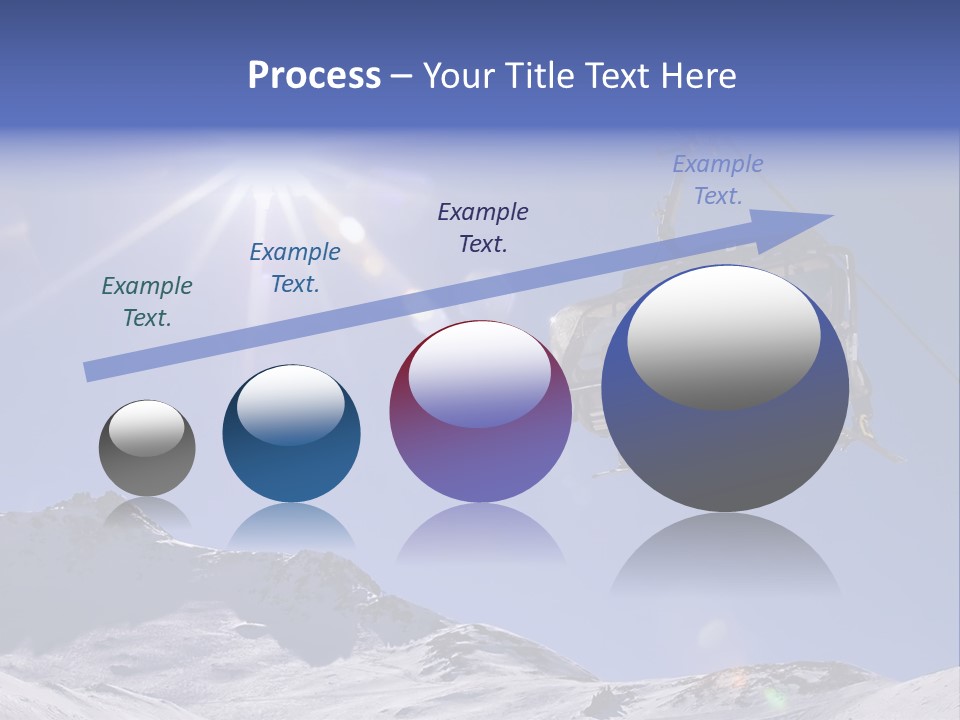 Skiers In A Chairlift Backlit By The Sun And Spreading Sunflares PowerPoint Template