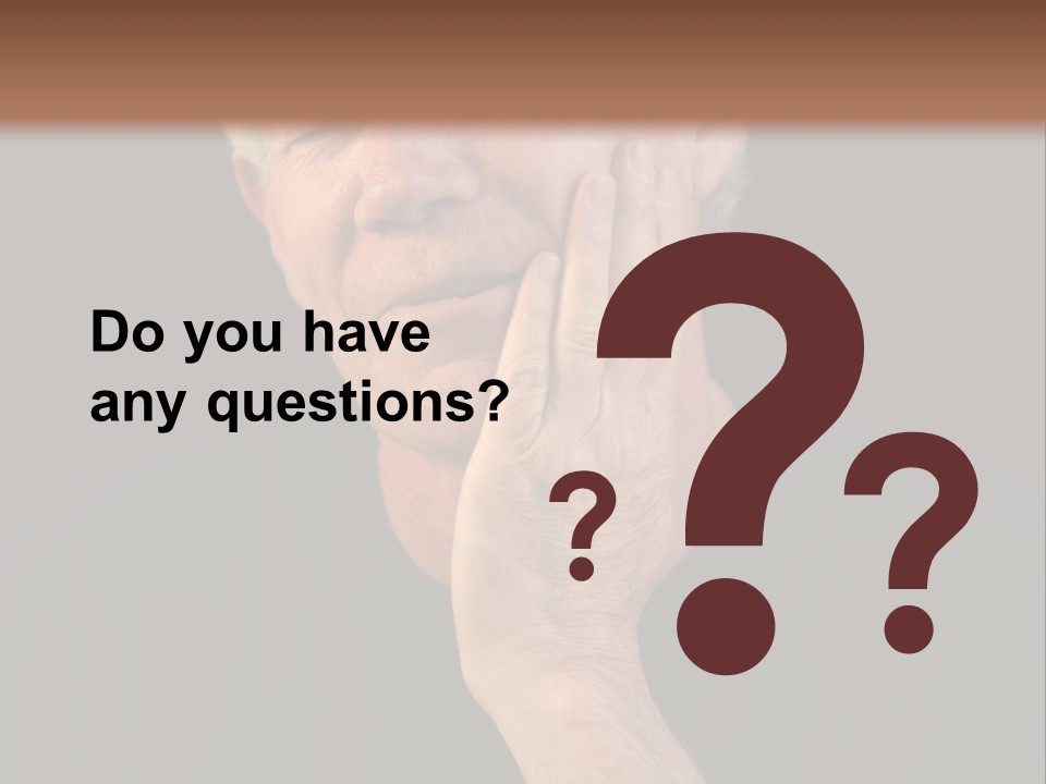 A Man In Pain With A Tooth Ache PowerPoint Template