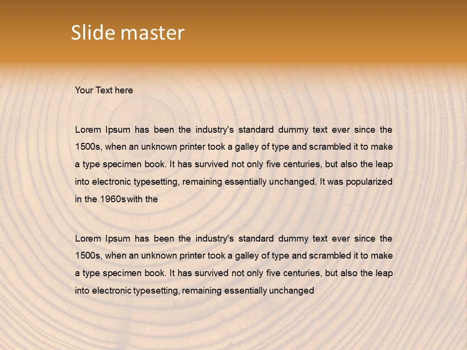 Close-Up Wooden Cut Texture PowerPoint Template