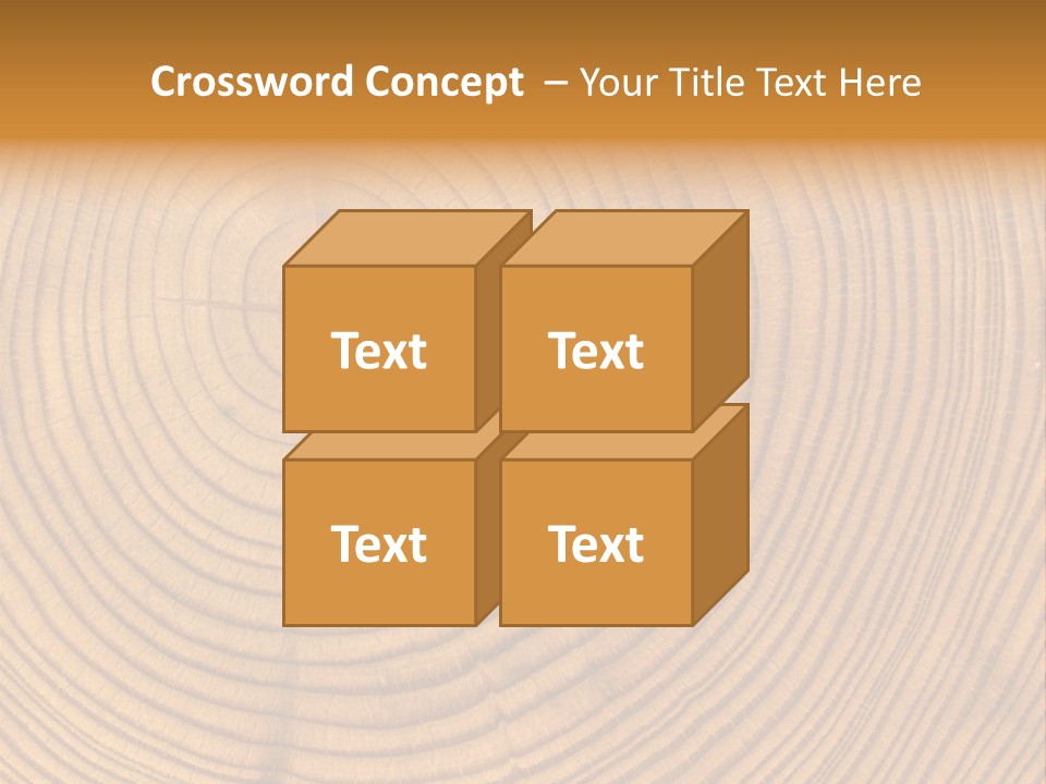 Close-Up Wooden Cut Texture PowerPoint Template