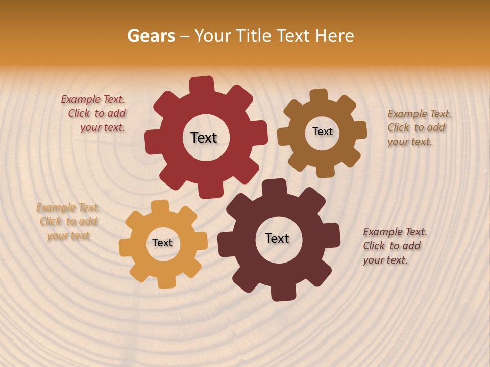 Close-Up Wooden Cut Texture PowerPoint Template