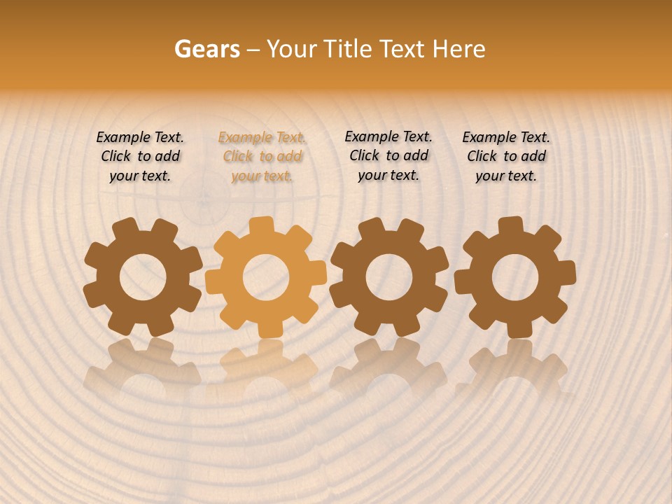 Close-Up Wooden Cut Texture PowerPoint Template