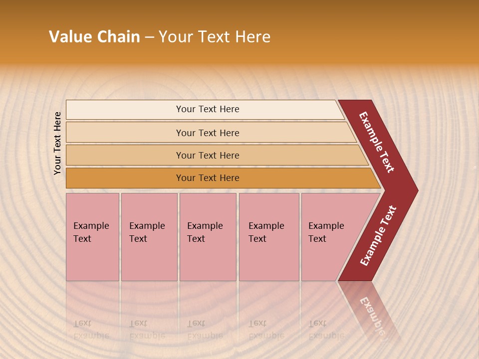 Close-Up Wooden Cut Texture PowerPoint Template