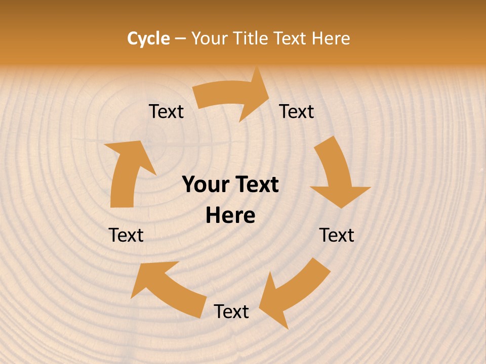Close-Up Wooden Cut Texture PowerPoint Template