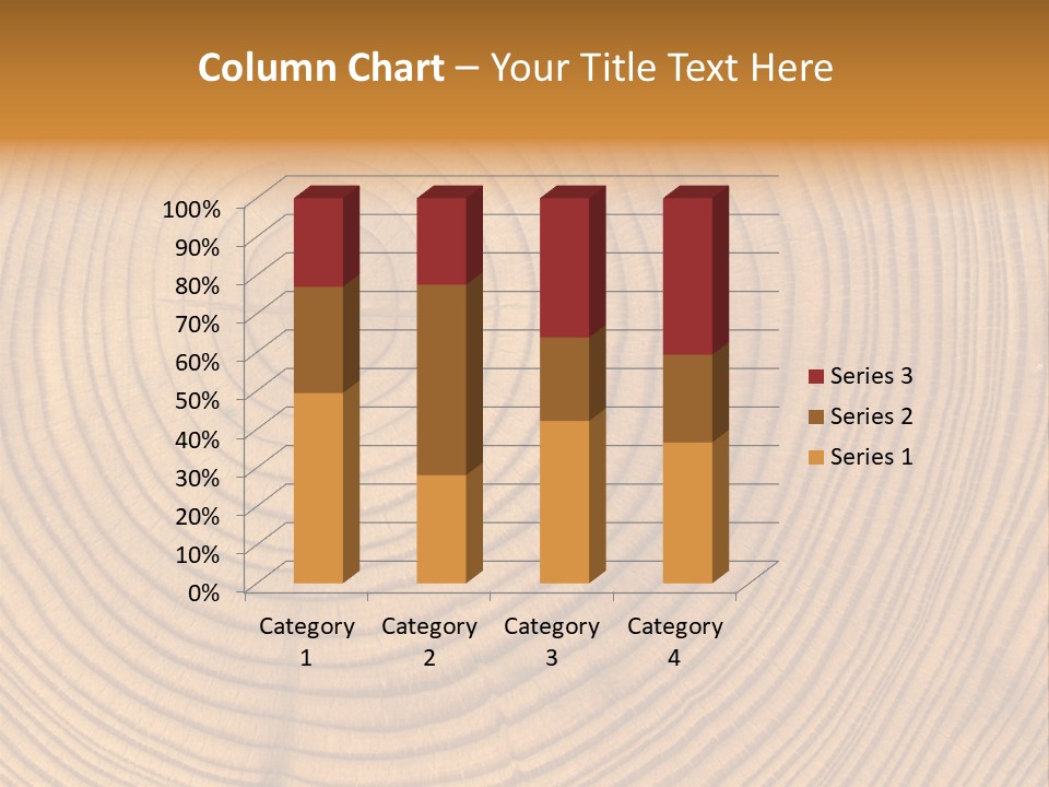 Close-Up Wooden Cut Texture PowerPoint Template