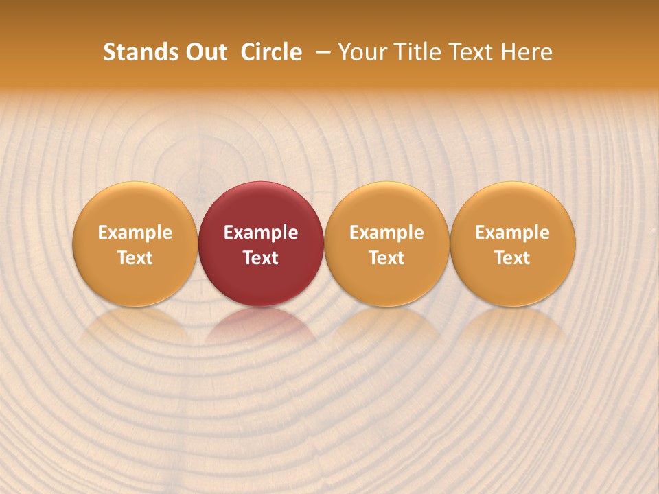 Close-Up Wooden Cut Texture PowerPoint Template