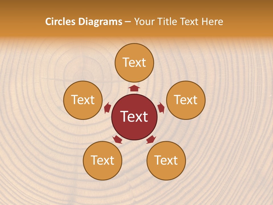 Close-Up Wooden Cut Texture PowerPoint Template