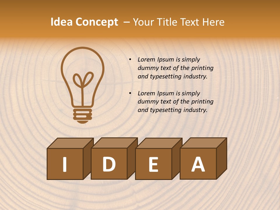 Close-Up Wooden Cut Texture PowerPoint Template