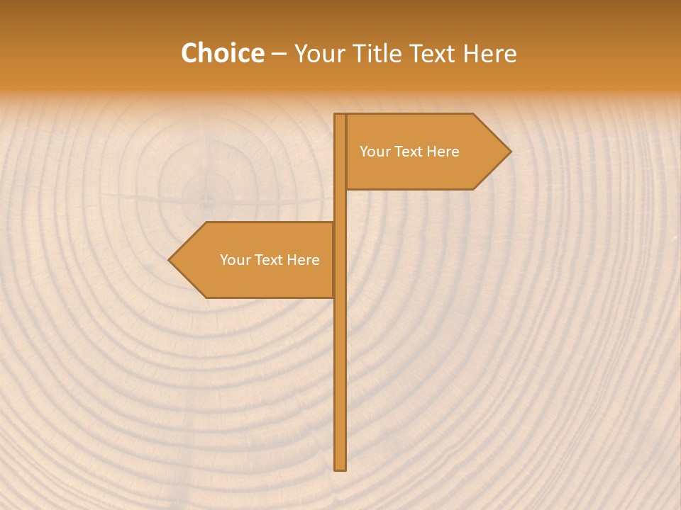 Close-Up Wooden Cut Texture PowerPoint Template
