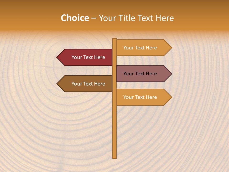 Close-Up Wooden Cut Texture PowerPoint Template