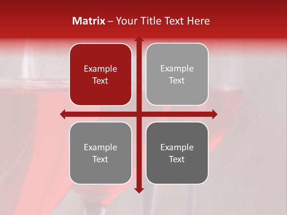 Four Glasses Of Red Wine On Neutral Textured Background PowerPoint Template