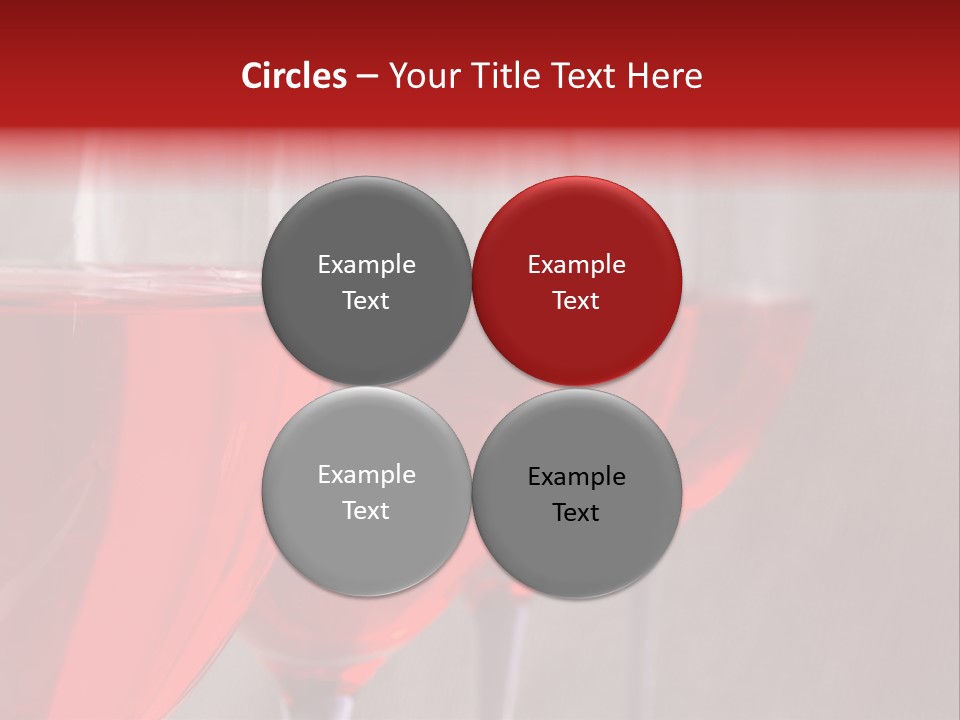 Four Glasses Of Red Wine On Neutral Textured Background PowerPoint Template