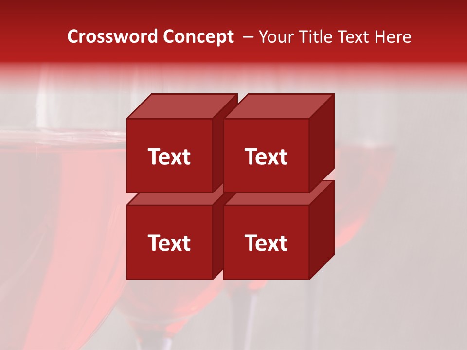 Four Glasses Of Red Wine On Neutral Textured Background PowerPoint Template